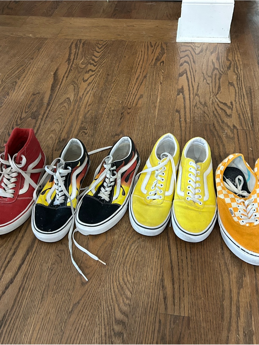 Vans Yellow Canvas Low-Top Sneakers with White Laces